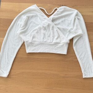 Cropped Wrap Blouse Small